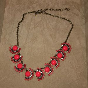 Adjustable Coral Statement Necklace